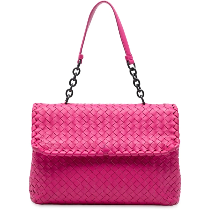 Bottega Veneta Sac à bandoulière Medium Nappa Intrecciato Olimpia Shoulder Bag rose