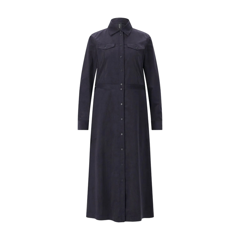 Marc Cain Minikleid Maxikleid aus Cord dunkelblau