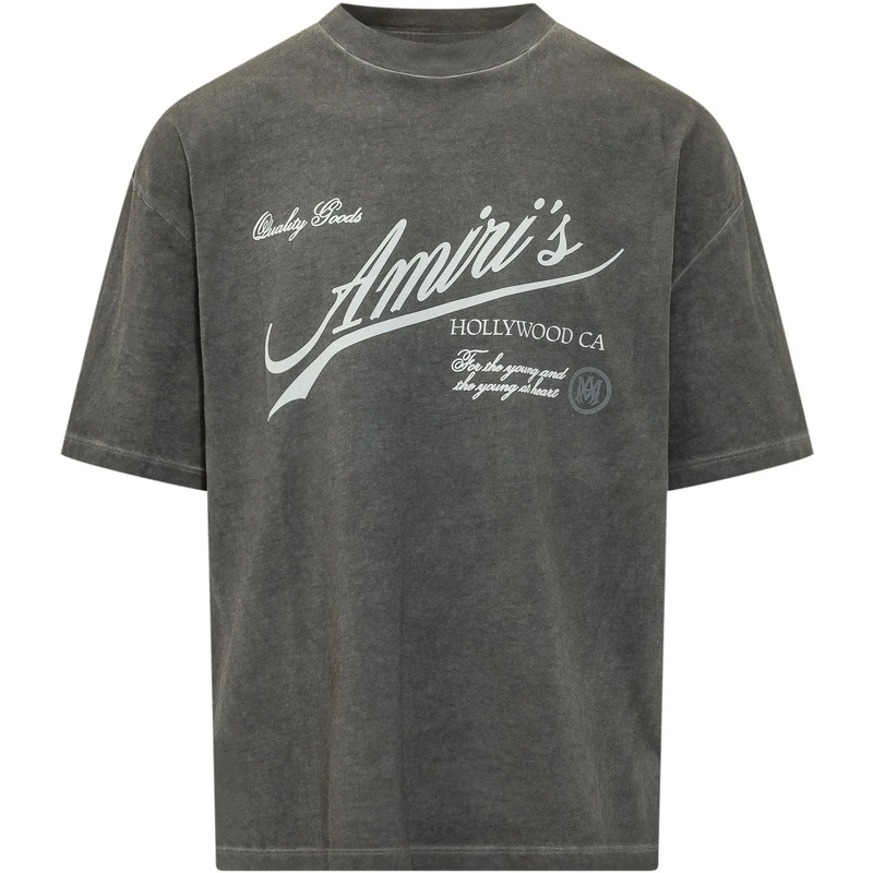 Amiri T-shirt T-shirt Oversize con Stampa Lettering dunkelgrau