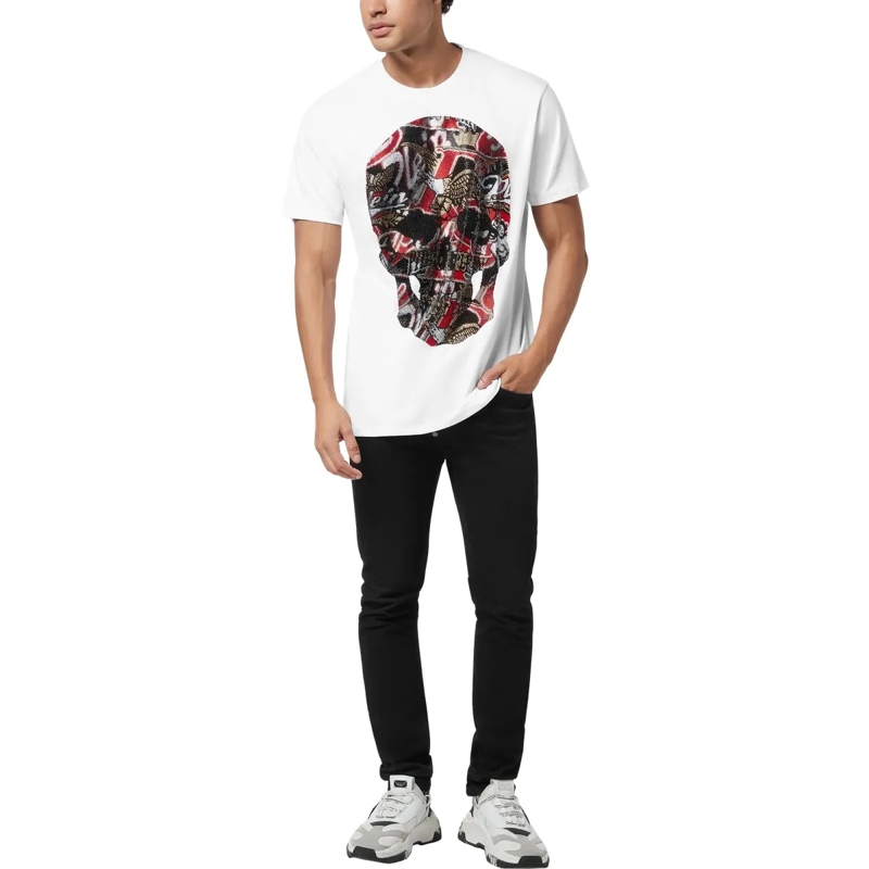 Philipp Plein T-Shirt T-Shirt Round Neck Ss Skull Embellished weiss(Image 4)