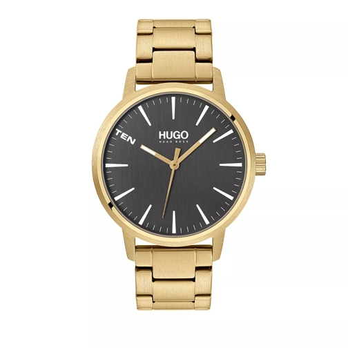 Hugo Quartz Watch Stand Gold Dresswatch