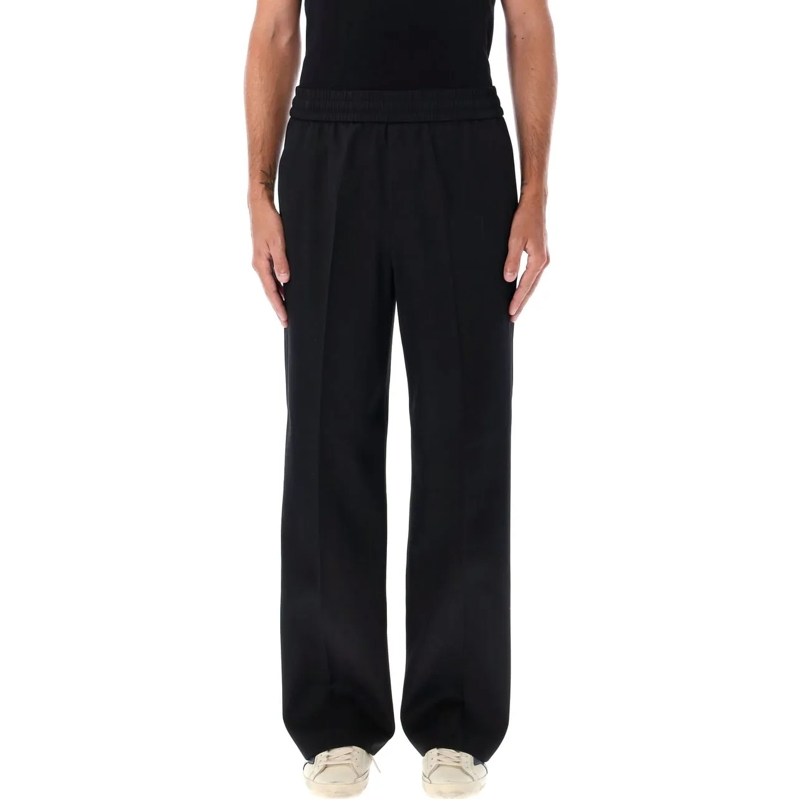 Golden Goose Casual broeken Relaxed-Fit Hose aus Fleece-Wolle Schwarz