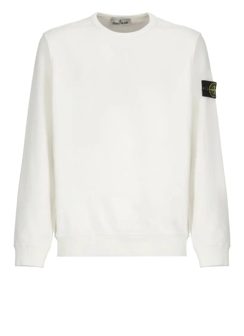 Stone Island - Sweatshirt With Logo - Größe L - weiß