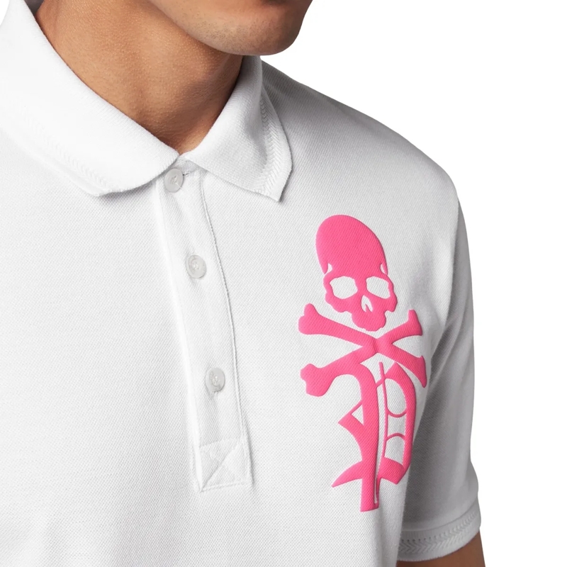 Philipp Plein Top Poloshirt Skull&Bones weiss(Image 2)