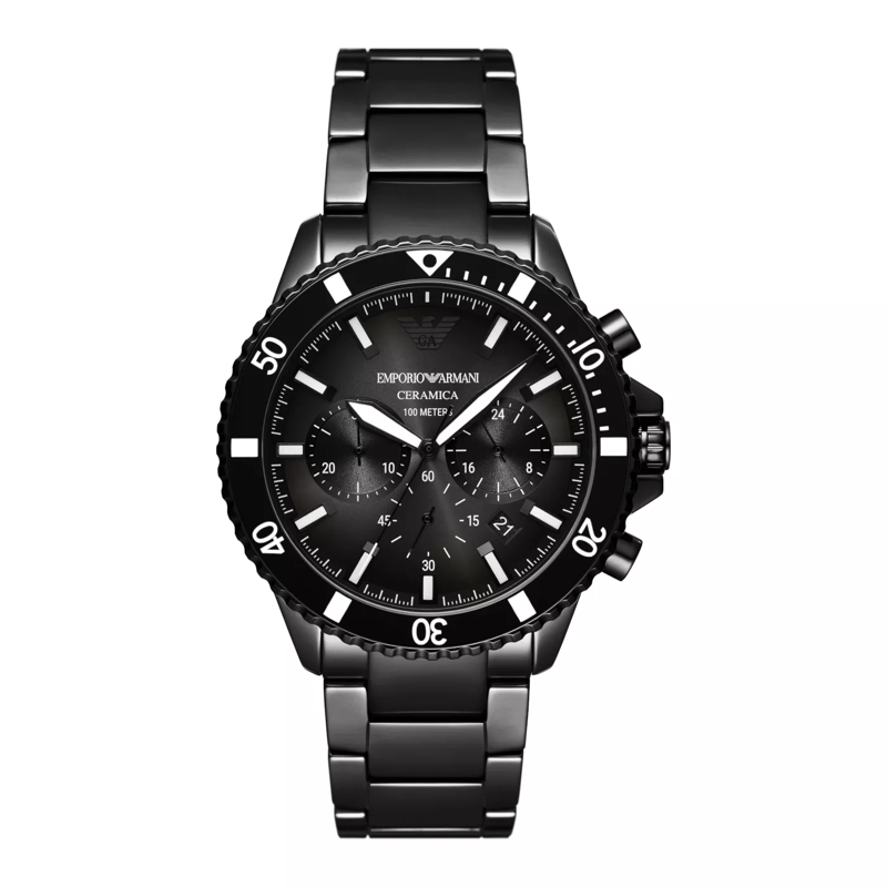 Emporio Armani Chronograph Uhr Schwarz