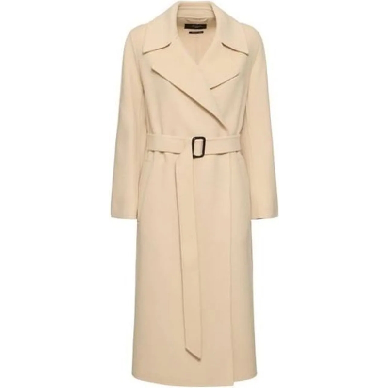 Max Mara Veste de transition Coats Cream weiß