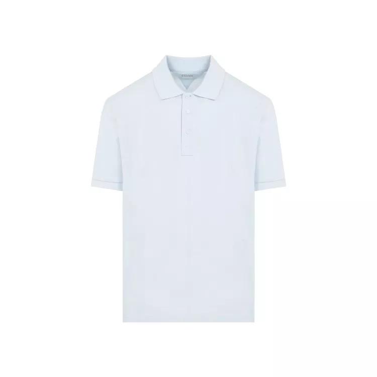 Bottega Veneta - Bubble Blue Cotton Polo - Größe XL - blue