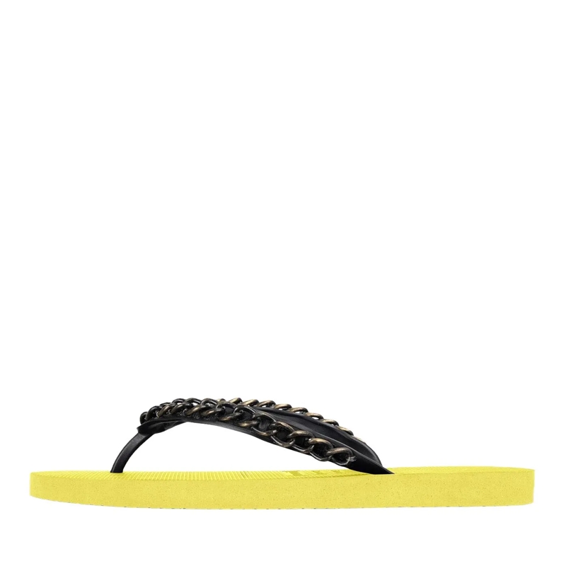 UZURII Flip Flops Zehentrenner Gold Large hell-grün