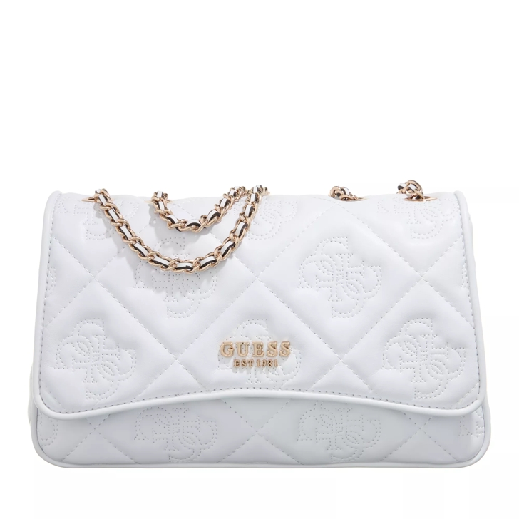Guess Marieke Convertible Xbody Flap White Logo Crossbody Bag
