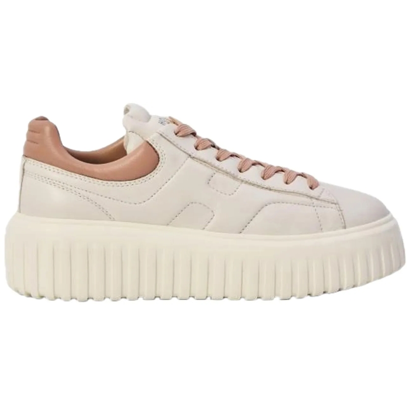 Hogan Low-Top-Sneaker Flat Shoes Ivory weiß