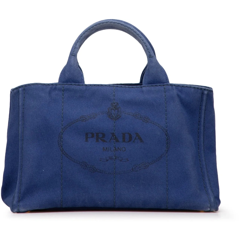 Prada Sac à bandoulière Canvas Canapa Logo Satchel blau