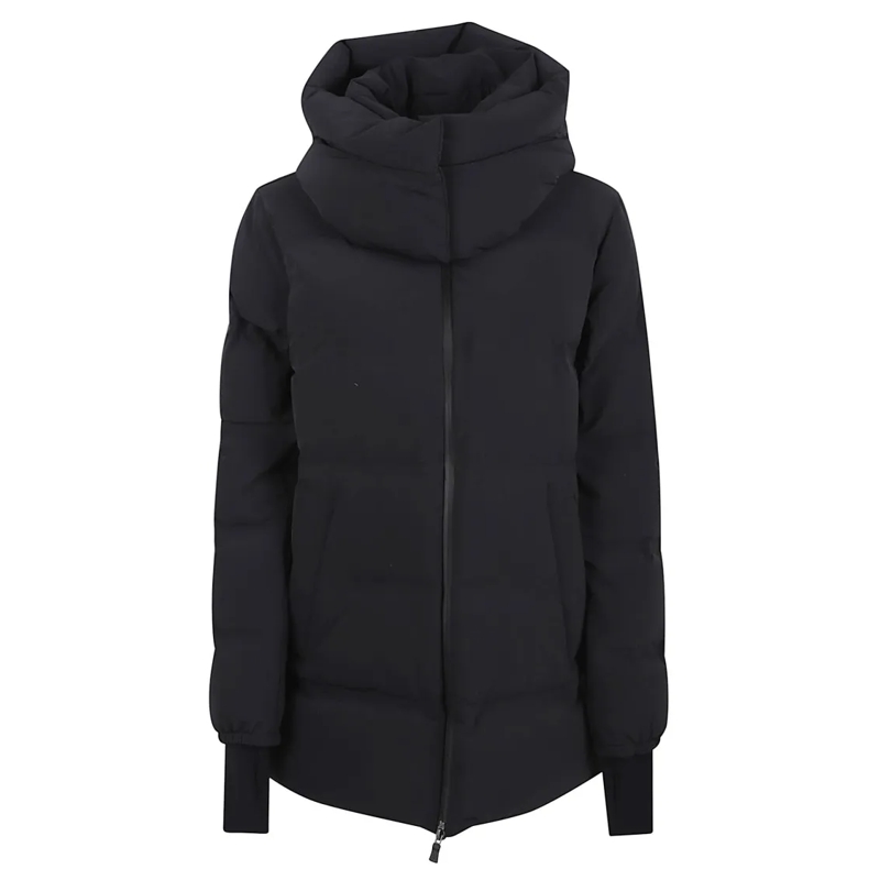 Herno  Padded Down Coat With High Funnel Neck Black