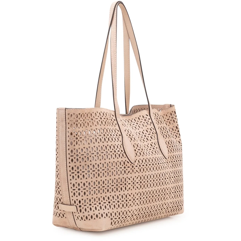 Gianni Chiarini Shopper Borsa Tote Traforata con Doppi Manici beige(Image 2)