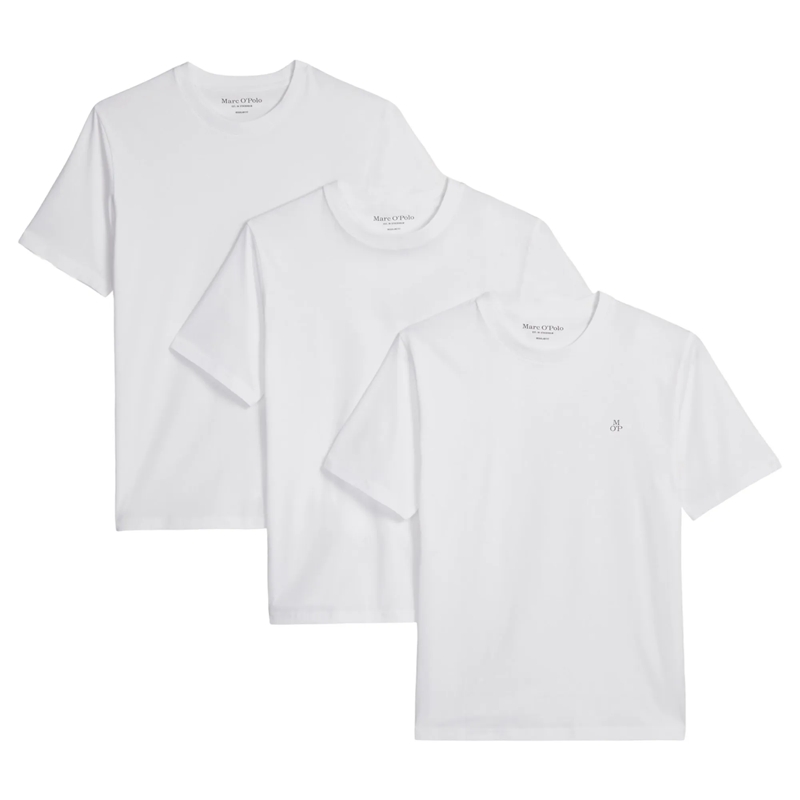 Marc O´Polo Hemd T-Shirts Shortsleeve Tripplepack 3er Pack weiss