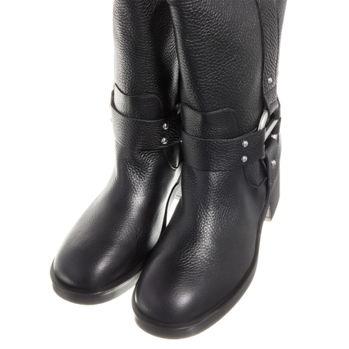 Karl Lagerfeld Botte Brooklyn Mid Leg Strap Boot Black Textured Lthr (Image 6)