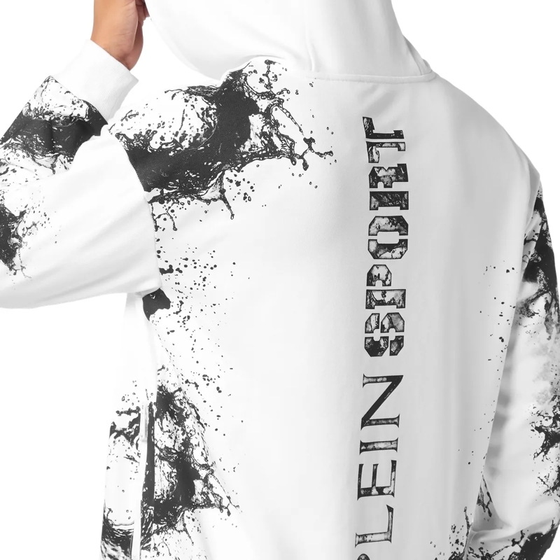 Plein Sport Top Kapuzen-Sweatjacket Splash weiss(Image 5)