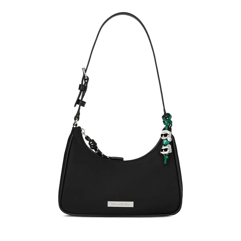 Karl Lagerfeld Schultertasche Ikon Nylon Mini-Schultertasche schwarz