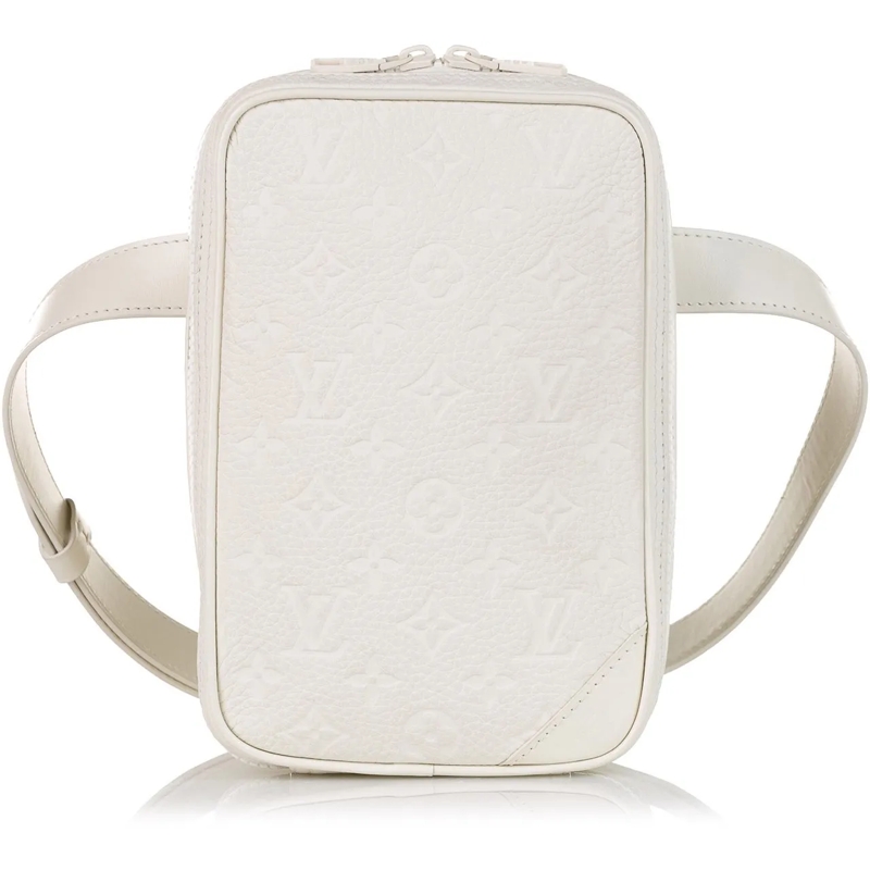 Louis Vuitton Schultertasche Monogram Taurillon Utility Side weiß