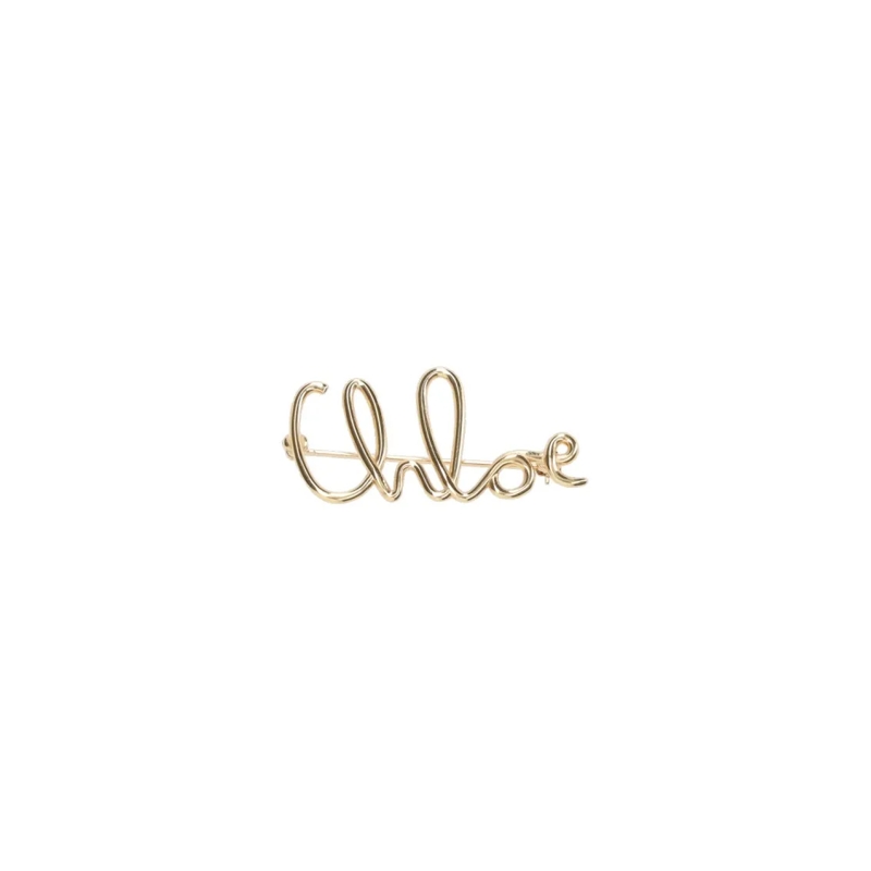 Chloé  Gold-Plated Brass Chloé Signature Brooch Gold