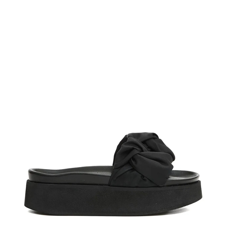 INUIKII Sandalen Black Platform Slipper With Fabric Black