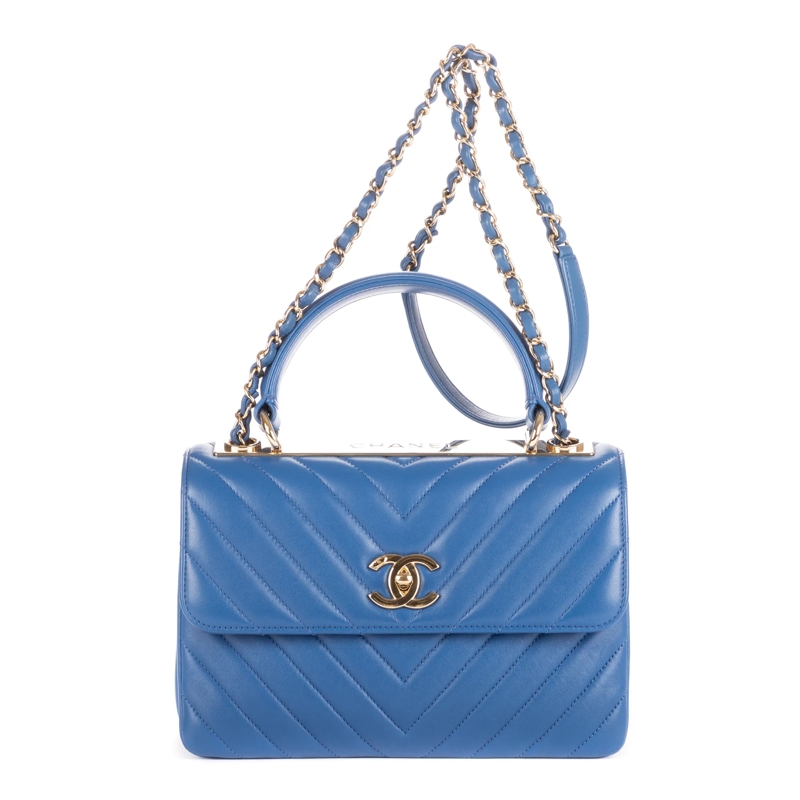 Chanel Crossbody Bag Trendy Top Handle blau