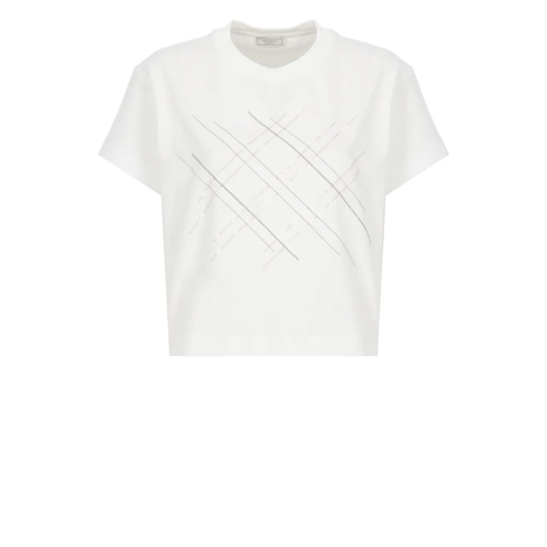 Peserico T-shirts White Cotton Tshirt White