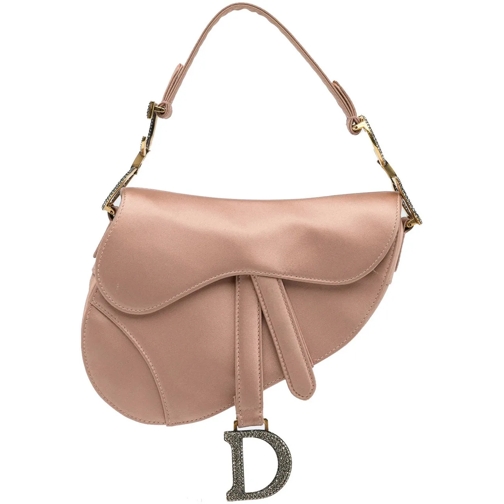 Christian Dior Schultertasche 2019 Mini Satin Crystal Embellished Saddle rose