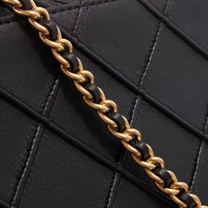 Tory Burch Portefeuille sur chaîne Fleming Chain Wallet Black(Image 5)