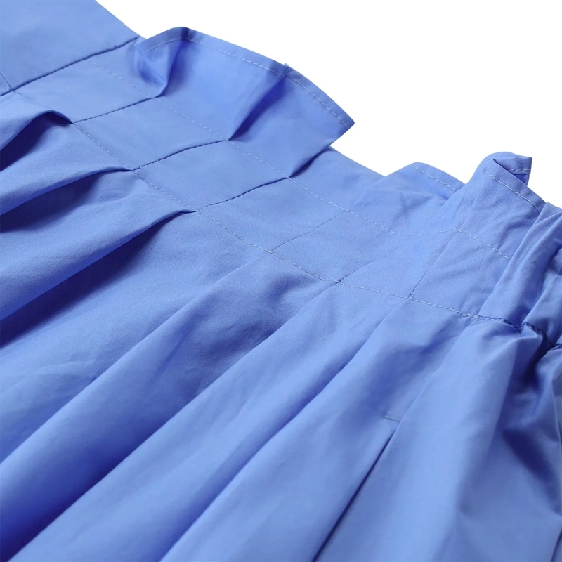 MSGM Jupe longue Midirock aus Baumwolle blau(Image 3)