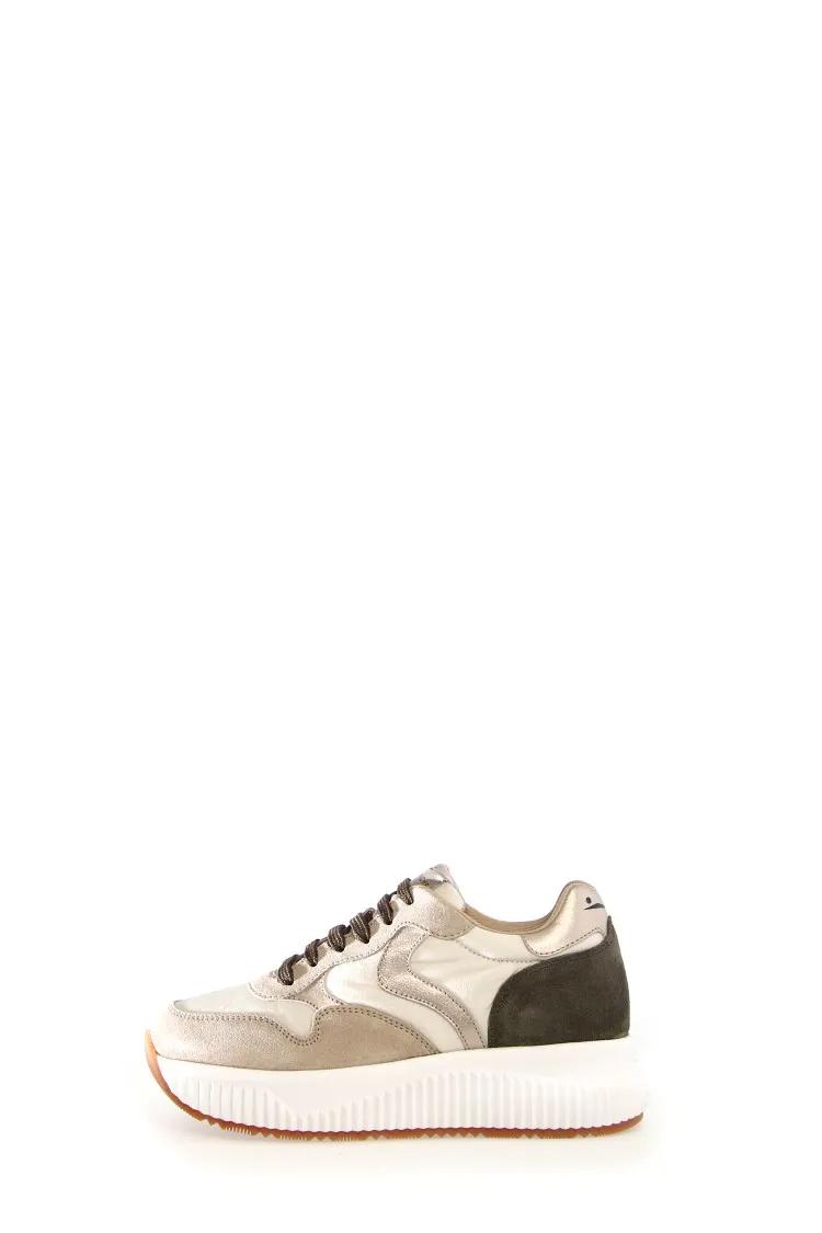 Thumbnail - Voile Blanche Low-Top Sneaker - Luxurious Leather And Suede Sneakers With Gold Acc - Gr. 40 (EU) - in Beige - für Damen