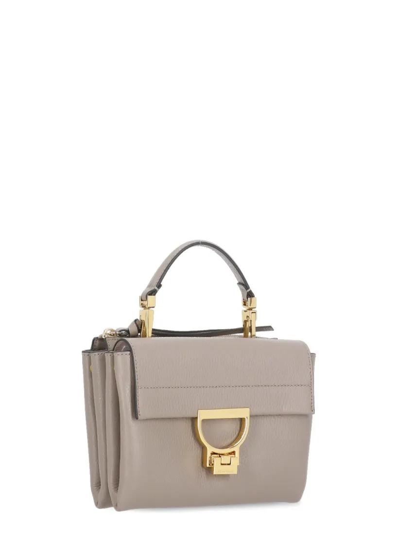 Coccinelle Stijlvolle Beige Leren Pochette Tas Beige Dames