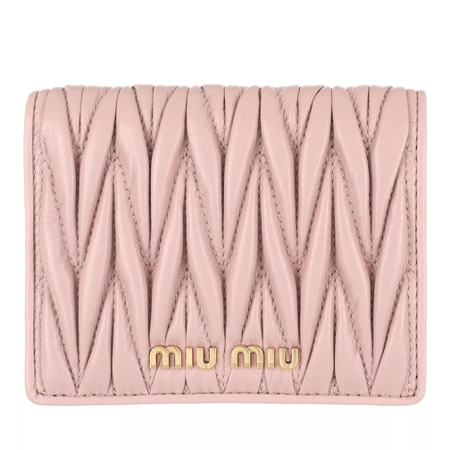 Miu Miu Matelassé Small Wallet Leather Opale Tvåveckad plånbok