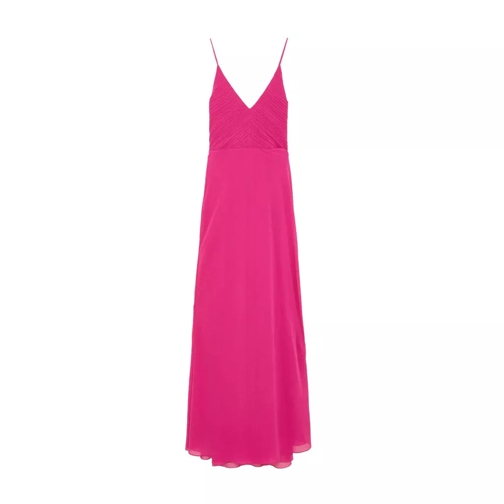 Patrizia Pepe Langes Kleid aus Crepe 48103549469018 Pink 