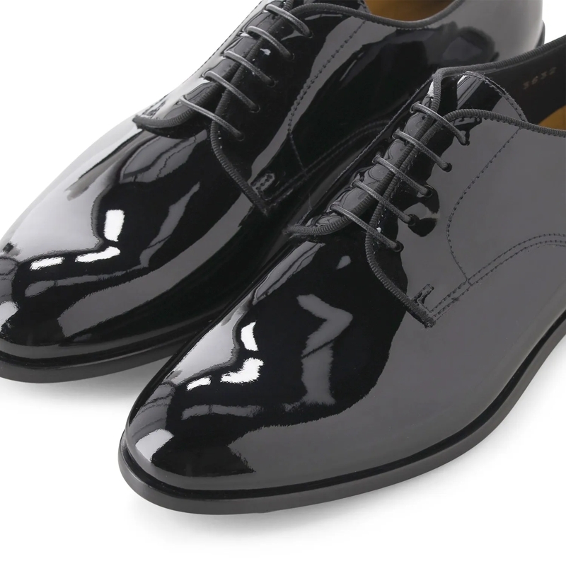 Doucal's Veterschoenen Schnürschuhe aus Lackleder schwarz(Image 3)