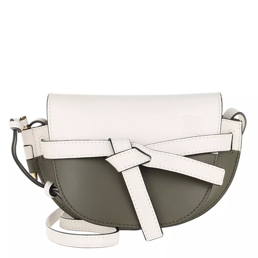 Loewe Gate Colour Block Mini Bag Soft White/Khaki Green Sac à bandoulière