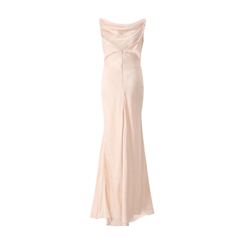 Victoria Beckham Maxikleid Maxikleid mit Muster pink(Image 3)
