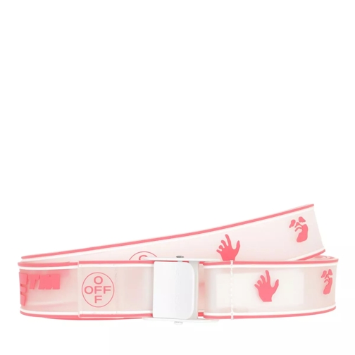 Off-White Rubber Industrial Belt White Pink Woven Belt