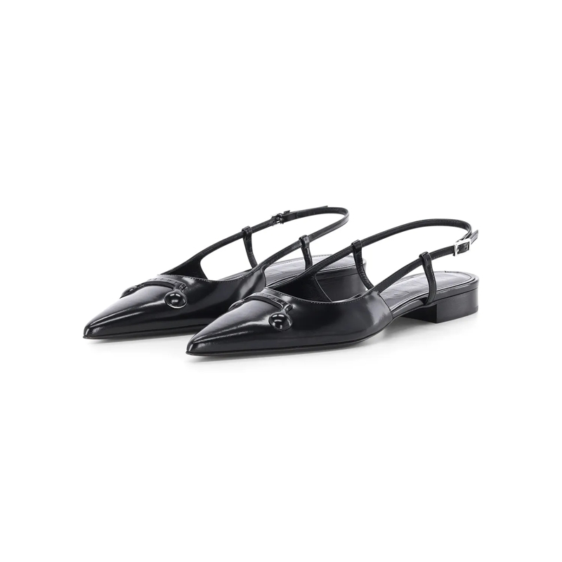 Marni Ballerinas Sling-Backs aus Leder Schwarz