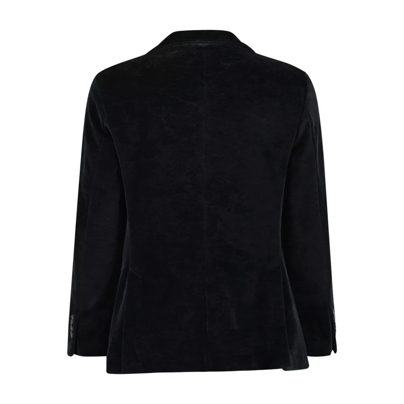 CIRCOLO 1901 Anzugjacke Sakko aus Baumwoll-Velours Schwarz(Image 5)