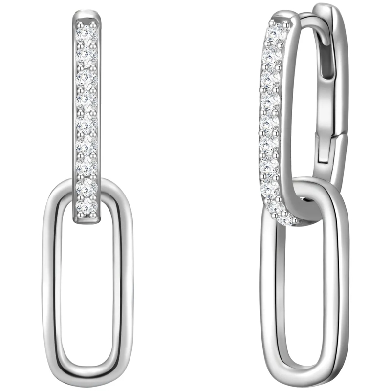 Glanzstücke München Ohrhänger Sterling Silber Creolen Zirkonia silber