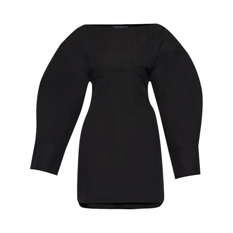 Jacquemus Minikleid Black La Robe Chemise Casaco Dress Black