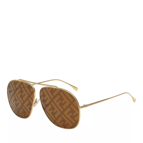 Fendi FF 0405/S 01QEB Sunglasses Gold Brown Lunettes de soleil