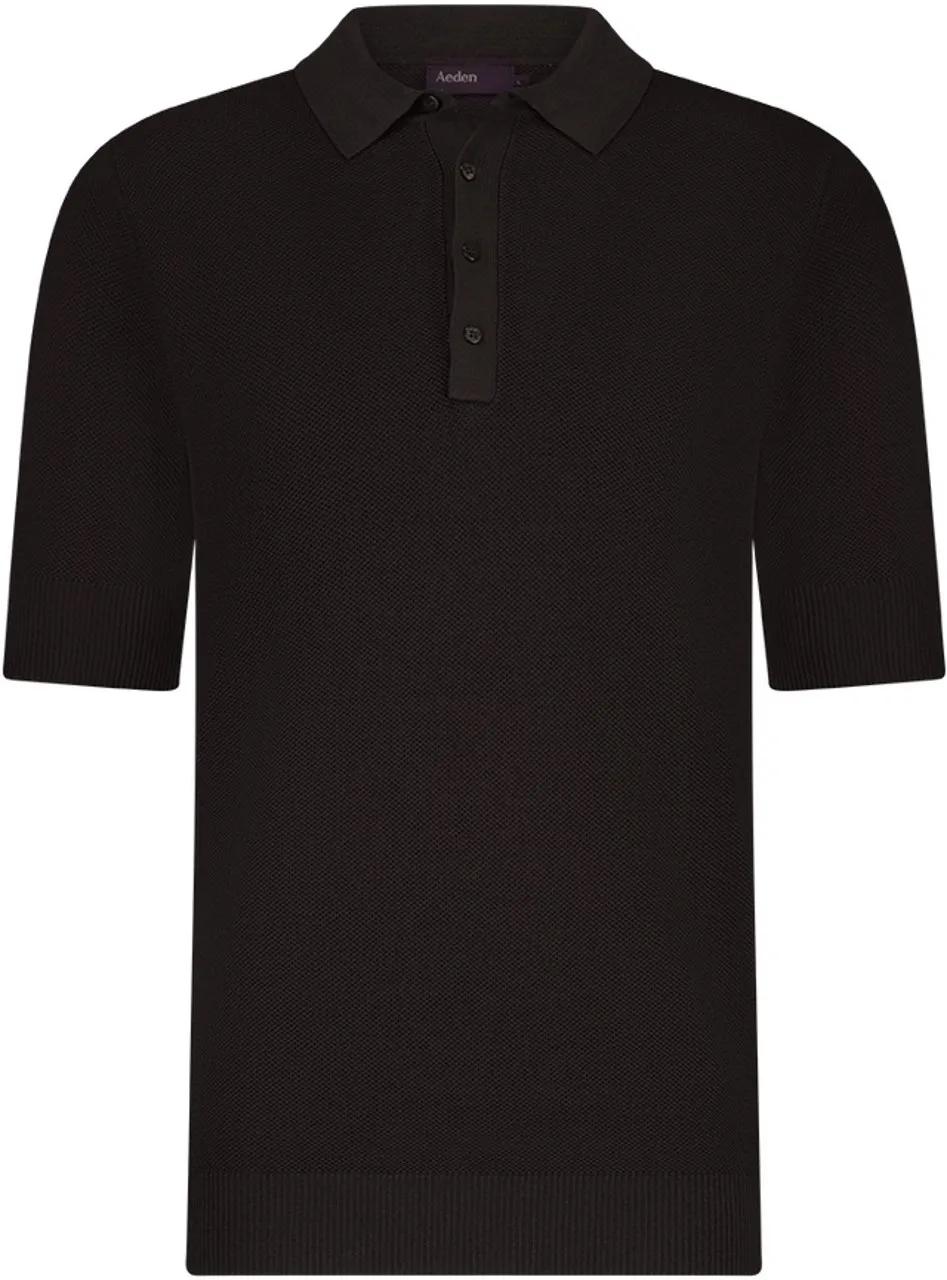 Thumbnail - AEDEN - Bruces Knit Polo Ganache - Größe L - braun