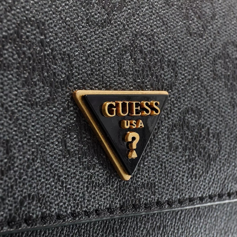 Guess Crossbody Bag Alexie Crossbody Flap Coal Logo(Image 4)