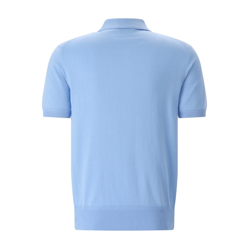 Tom Ford Polohemd Poloshirt aus Baumwollstrick blau(Image 2)