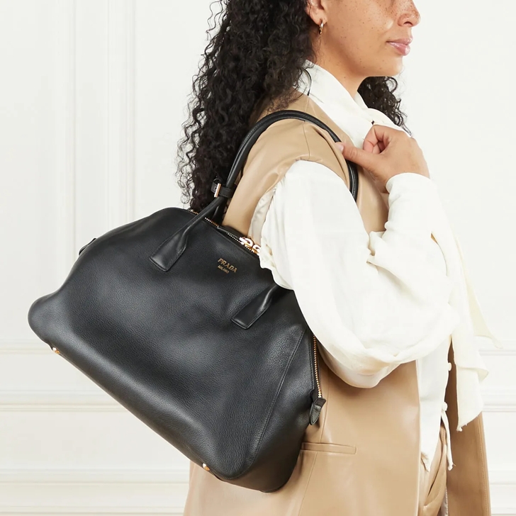 Prada Soft Grain Shoppin Bag Medium Nero | Shopping Bag