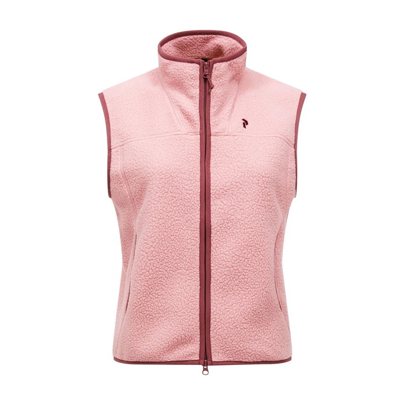 Peak Performance Gilet Weste aus Fleece pink