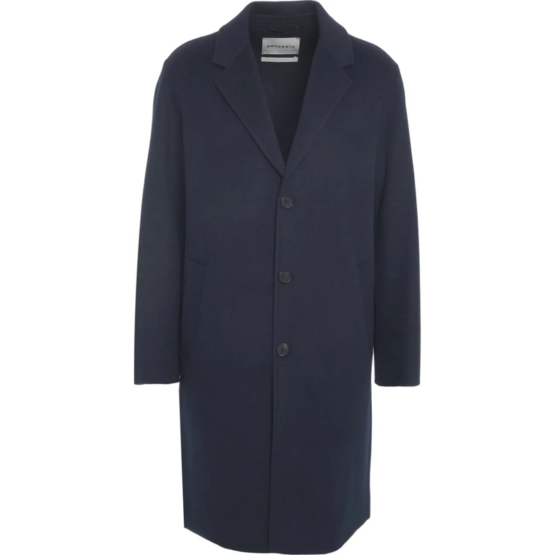 Amaranto Daunenjacke Wool-cashmere blend coat blau