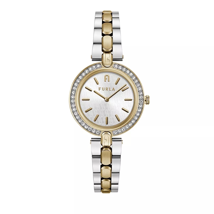 Furla Logo Links Ladies 2T Yellow Gold/Silver | Quartz Watch