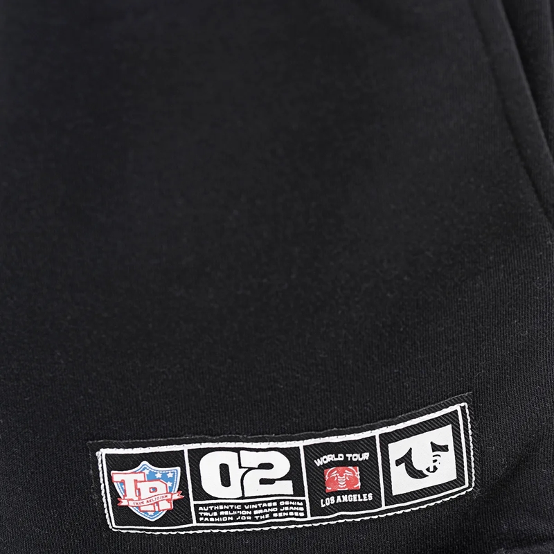 True Religion Shorts - Elastischer Bund- Weiche Haptik- Umgeschlagend schwarz(Image 5)